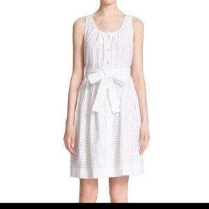 Kate Spade Dot Eyelet Dress White